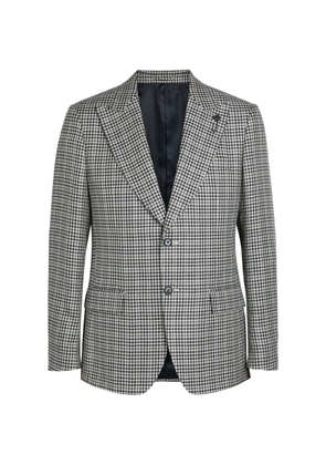 Lardini houndstooth-pattern two-button blazer - Grey