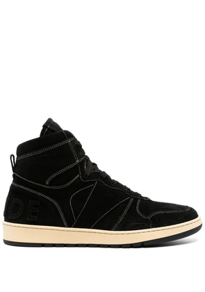 RHUDE Rhecess high-top suede sneakers - Black