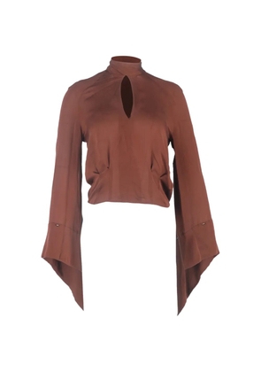 Petar Petrov keyhole asymmetric blouse - Brown