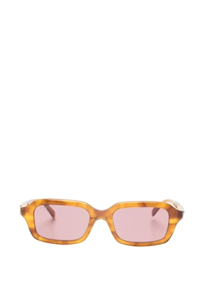 Gucci Eyewear logo-rectangular sunglasses - Brown