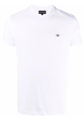 Emporio Armani logo-patch short-sleeved T-shirt - White