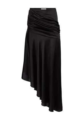 Nina Ricci asymmetric draped satin skirt - Black