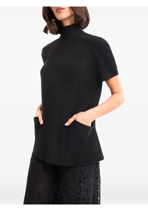 Gemy Maalouf high-neck pocket top - Black