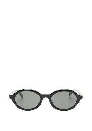 Gucci Eyewear logo oval-frame sunglasses - Black