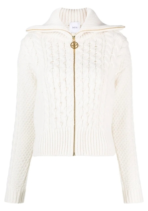 Patou zip-fastening knitted jumper - White