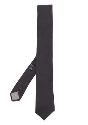 Versace Pre-Owned 1970s polka dot-print silk tie - Grey