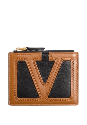 Valentino Garavani Viva Superstar VLogo zip card holder - Black