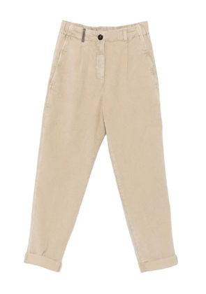 Peserico pleated cuffed trousers - Neutrals