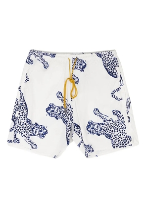 RHUDE animal-print swim shorts - White