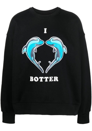 Botter graphic-print crew neck sweatshirt - Black
