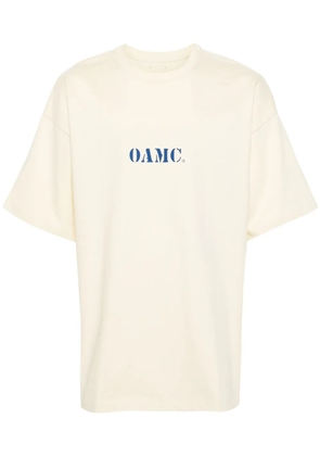 OAMC logo-print organic cotton T-shirt - Neutrals