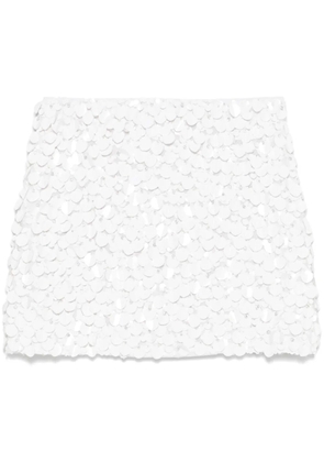 P.A.R.O.S.H. sequinned mini skirt - White