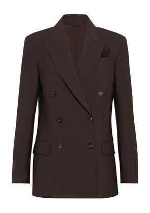 Brunello Cucinelli double-breasted tailored blazer - Brown
