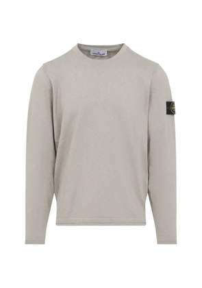 Stone Island logo-patch crew-neck sweater - Neutrals