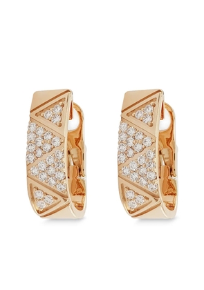 Alessa 18kt rose gold Elixir Continuity pavé hoop earrings - Pink