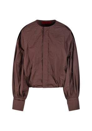 THELATEST balloon-sleeve shirt - Brown