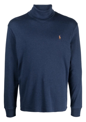 Polo Ralph Lauren logo-embroidered roll-neck jumper - Blue
