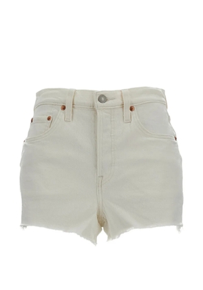 Levi's 501 raw-cut fringed shorts - White