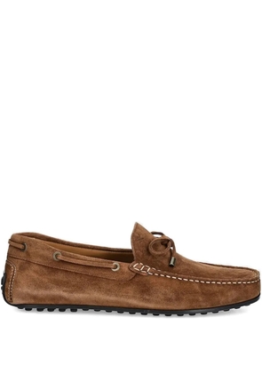 Hackett suede tassel boat shoes - Brown