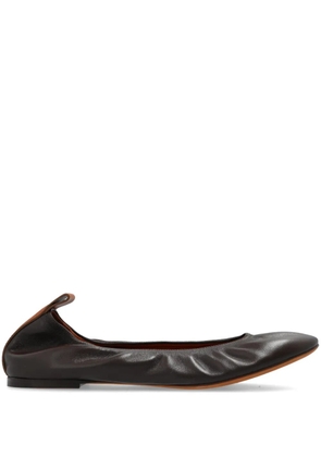Lanvin leather ballerina shoes - Brown