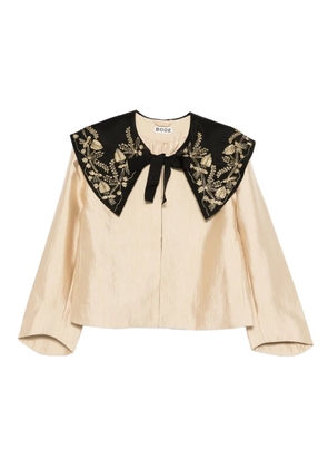 BODE embroidered-collar jacket - Neutrals
