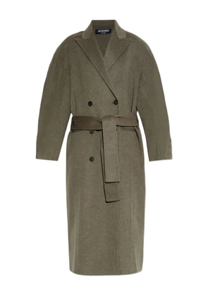 Jacquemus Curved Jacket for Men belted coat - Green