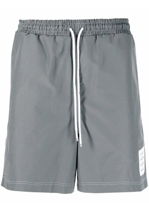 Thom Browne drawstring-waist track shorts - Grey
