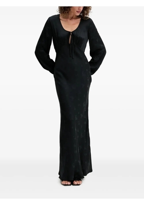 TWINSET tie-neck maxi dress - Black