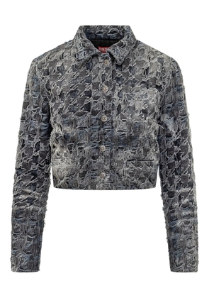 Diesel frayed denim jacket - Black