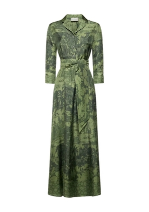 Pierre-Louis Mascia landscape-print shirt maxi dress - Green
