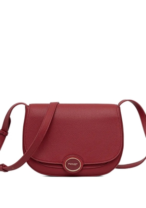 TWINSET flap-top logo-detail leather satchel bag - Red