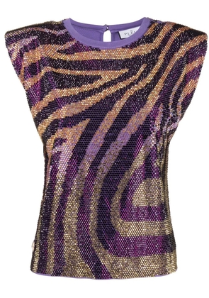 Philipp Plein crystal-embellished T-shirt - Purple