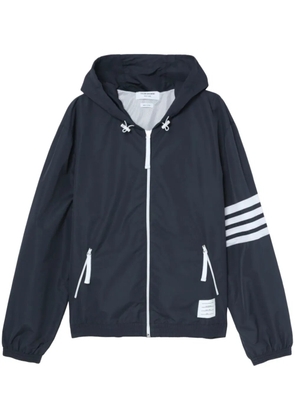 Thom Browne 4-Bar stripe hooded jacket - Blue