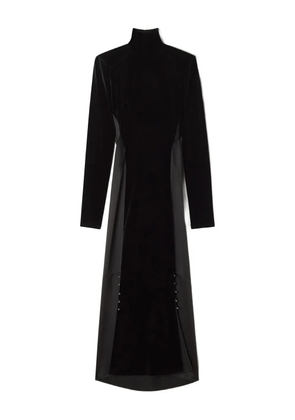Lanvin velvet high-neck midi dress - Black