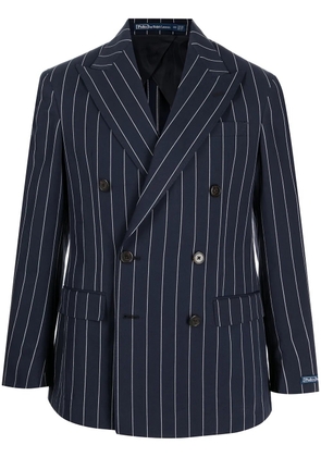 Polo Ralph Lauren pinstriped double-breasted blazer - Blue