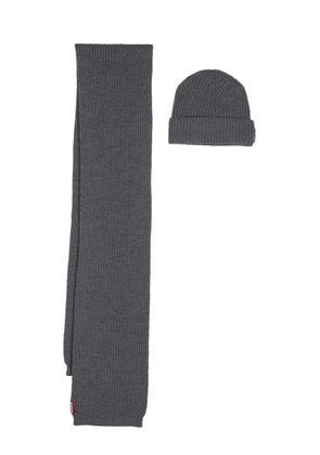 DSQUARED2 wool scarf and beanie set - Grey