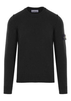 Stone Island ribbed-knit crew-neck sweater - Black