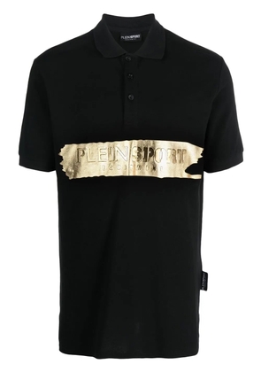 Plein Sport logo-print short-sleeved polo shirt - Black