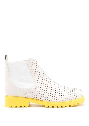 Sarah Chofakian Louis leather ankle boots - White