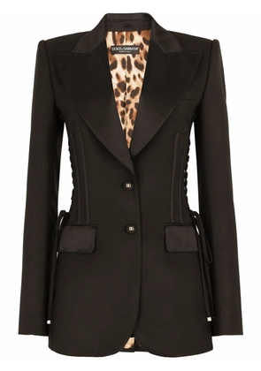 Dolce & Gabbana gabardine single-breasted blazer - Black