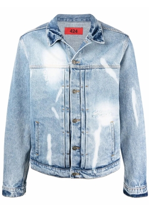 424 bleached denim jacket - Blue