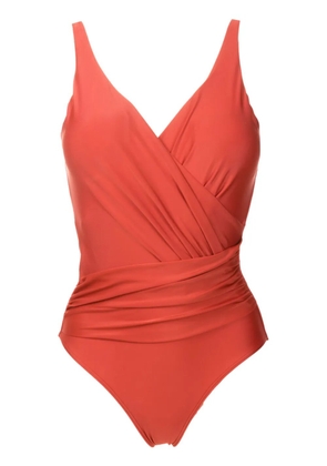 Lygia & Nanny Maísa Liso draped swimsuit - Orange