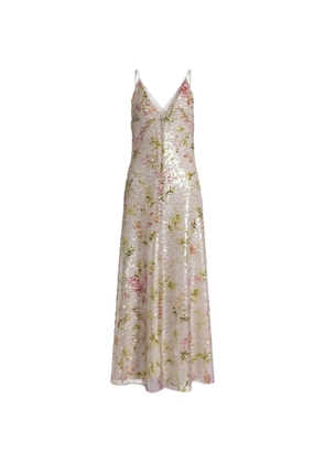 Alberta Ferretti floral-print dress - Neutrals