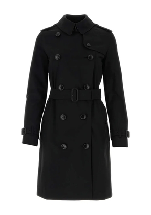 Burberry double-breasted cotton coat - Black