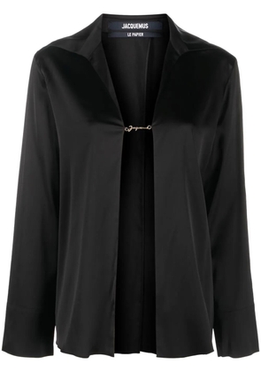 Jacquemus La Chemise Notte satin shirt - Black
