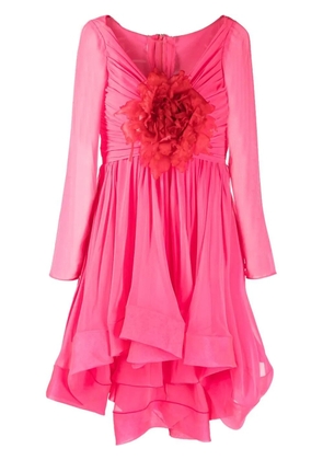 Giambattista Valli ruched high-low dress - Pink