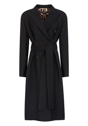 Dolce & Gabbana belted double-breasted coat - Black