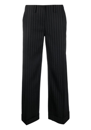 Christian Dior Pre-Owned 1990s low-rise pinstripe trousers - Black