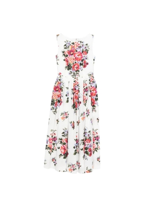Dolce & Gabbana floral-print midi dress - White