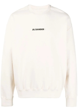 Jil Sander logo-print crew neck sweatshirt - Neutrals